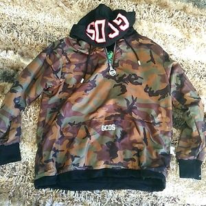 GCDS camouflage winter hoodie made in Italy
